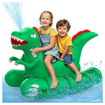 2-In-1 Inflatable Dinosaur Pool Float with Sprinkler