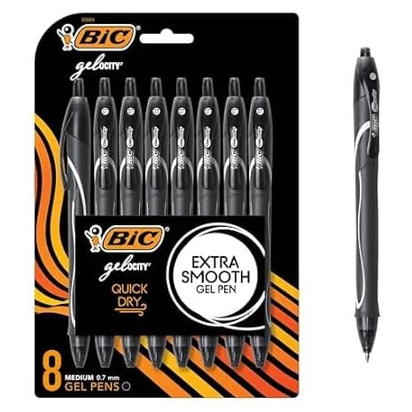 8 BIC Gelocity Gel Pens