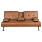 Renwick LuxuryGoods Modern Faux Leather Futon (2 Colors)