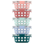 5-Piece Ello Duraglass Glass Storage Containers w/ Silicone Sleeves