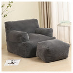 Huge Bean Bag Armchair With Ottoman