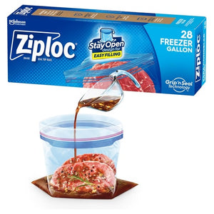 Pack of 28 Ziploc Gallon Food Storage Freezer Bags