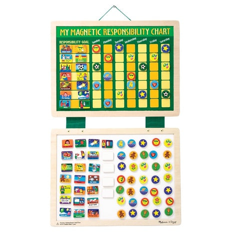 Melissa & Doug Deluxe Wooden Magnetic Responsibility Chart