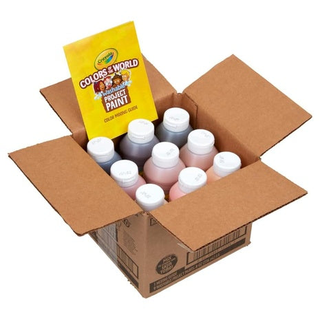 9 Crayola Colors of the World Washable Paint Bottles