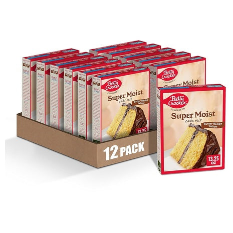 12-Pack Betty Crocker Super Moist Butter Recipe Yellow Cake Mix (OU-D)