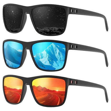 3-Pack Men's Polarized Sunglasses
