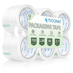 12-Pack Heavy Duty Clear Packaging Tape