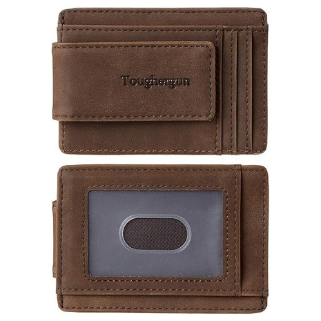 Ultra Slim Magnetic RFID Leather Wallet