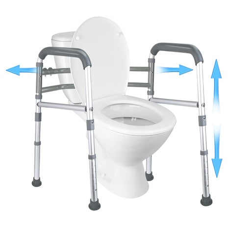 Hodvit Adjustable Folding Toilet Safety Rails