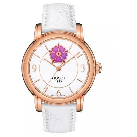 Tissot Women's Swiss Automatic Lady Heart Powermatic 80 White Strap Watch