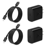 2-Pack 45W Fast Chargers with 6FT USB-C Cables
