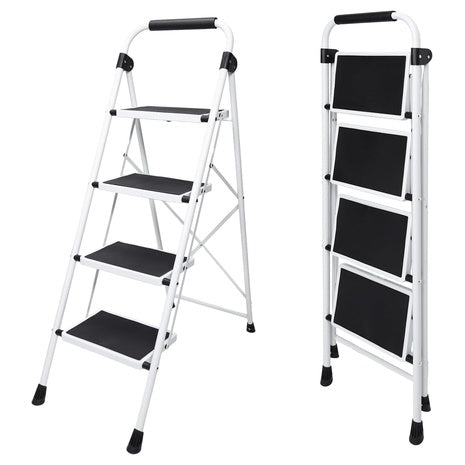 4-Step Portable Ladder with Anti-Slip Pedal