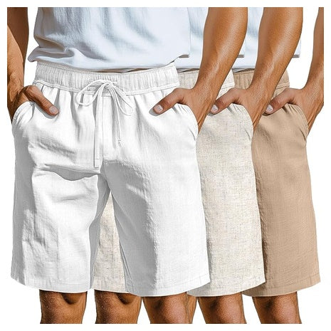 3-Pack Linen Shorts For Men - XL