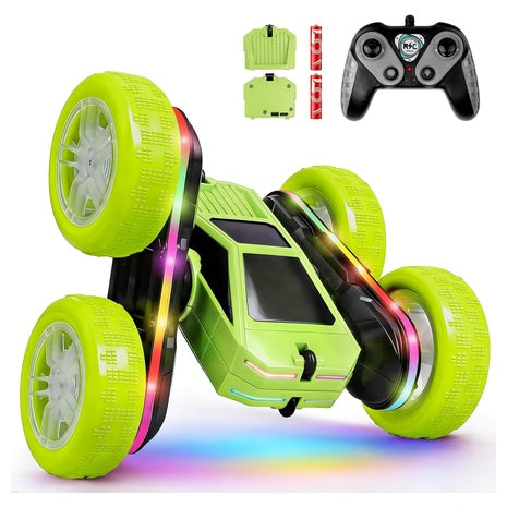 Kids 4WD 360 Deg. Rotation Remote Control Stunt Car (Green Or Blue)