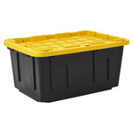 27 Gallon Member's Mark Heavy-Duty Black & Yellow Storage Tote