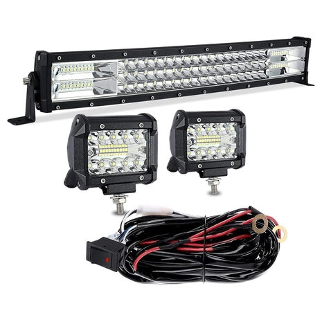 22″ LED Light Bar with 2 LED Cubes & Wiring Harness