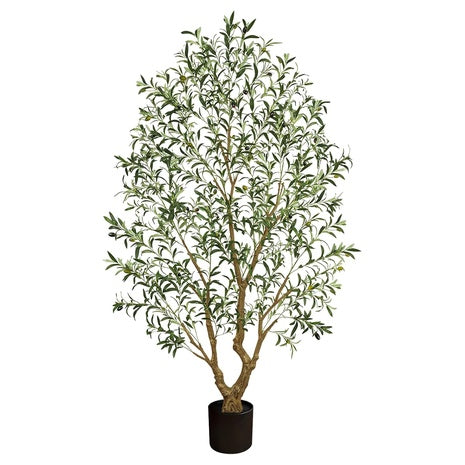 Vitalismo Artificial 8' Olive Tree W/ Black Planter