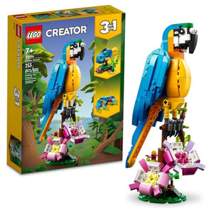LEGO Creator 3-in-1 Exotic Parrot Building Toy Kit