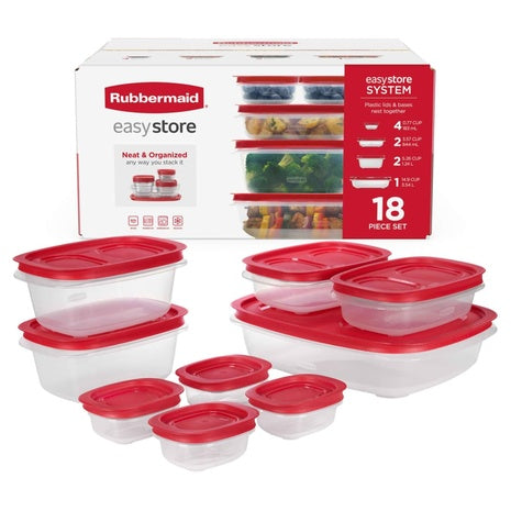 18-Piece Rubbermaid EasyStore Large Food Storage Containers