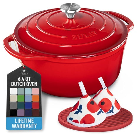 6.4QT Enameled Cast Iron Dutch Oven