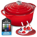 6.4QT Enameled Cast Iron Dutch Oven