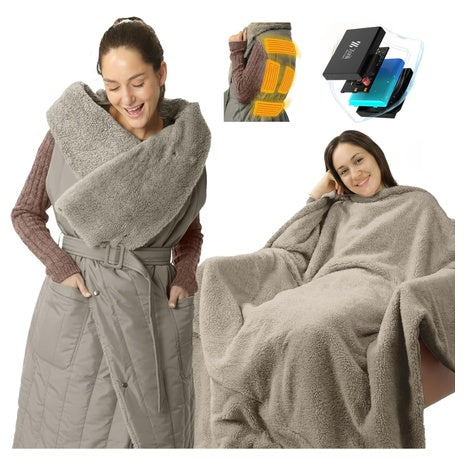 2-in-1 Design Portable Cordless Heated Blankets