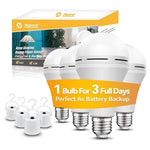 4-Pack Emergency 2,600mAh Rechargeable Light Bulbs w/ Battery Backup