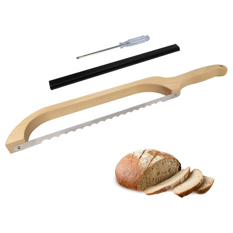 16" Wooden Sourdough Bread Slicer Knife