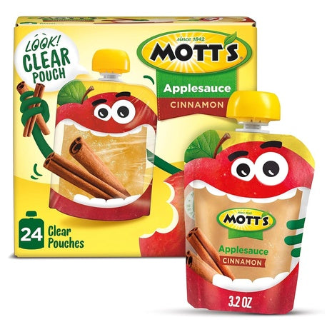 24 Mott's Cinnamon Applesauce Pouches