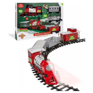Geoffrey's Toy Box 30 Pieces Express Motorized Holiday Train