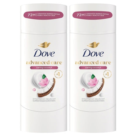 2 Dove Caring Coconut Antiperspirant Deodorants