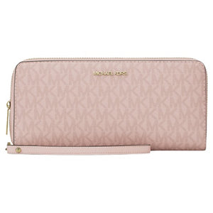 Michael Kors Women's Jet Set Travel Large Signature Logo Continental Wristlet