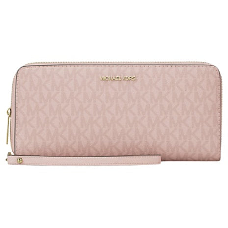 Michael Kors Women's Jet Set Travel Large Signature Logo Continental Wristlet