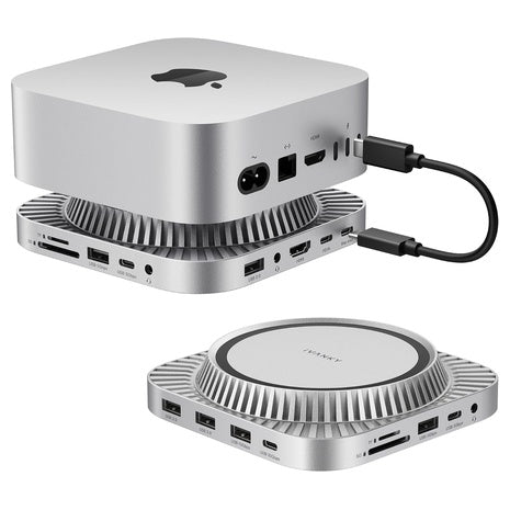 13-in-1 Mac Mini M4 &M4 Pro Dock W/ M.2 SSD NVMe Enclosure