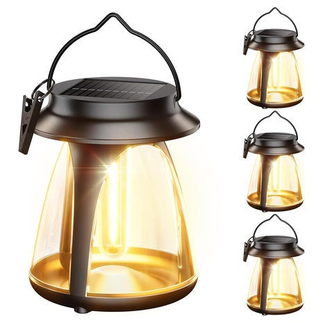 4-Pack BUCASA Outdoor Waterproof Hanging Solar Lanterns