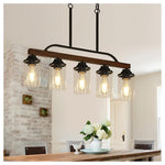 5-Light Farmhouse Chandelier w/ Adjustable Rods
