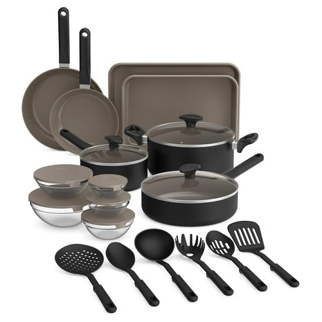21-Piece Bella Ceramic Nonstick Kitchen Set