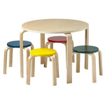 5-Piece Kids ECR4Kids Bentwood Table and Stool Set