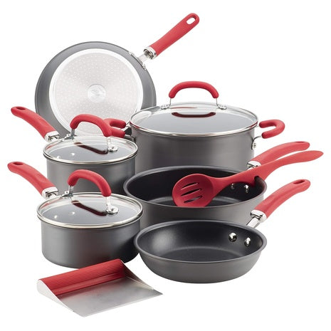 11 Piece Rachael Ray Nonstick Cookware Pots and Pans Set