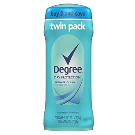 2-Count 2.6-Oz Degree Women's Antiperspirant Shower Clean Deodorant