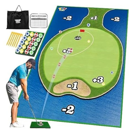 Golf Sticky Battle Mat With 20 Balls Chipping Game Set