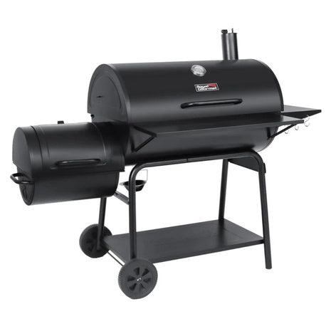 Royal Gourmet Deluxe 36" Charcoal Barrel Grill With Offset Smoker