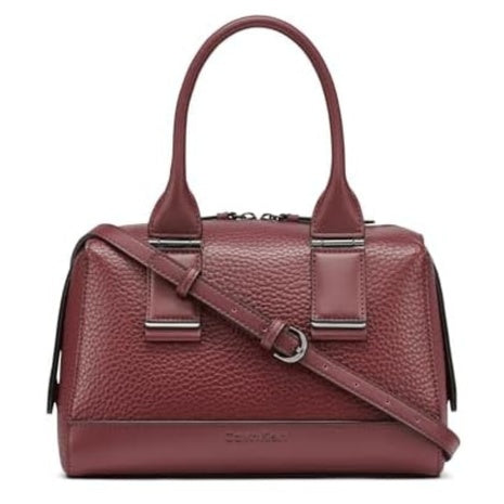 Calvin Klein Jett Top Zip Vegan Leather Satchel