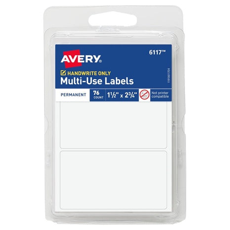 76 Avery Multi-Use Blank Labels