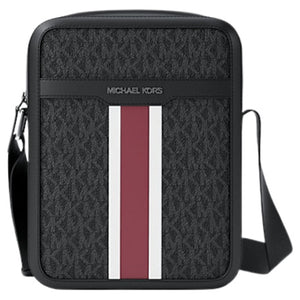 Michael Kors Men's Cooper Striped Signature Logo Flight Bag