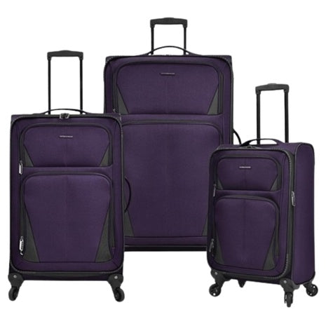 3-Piece U.S. Traveler Aviron Bay Expandable Softside Luggage