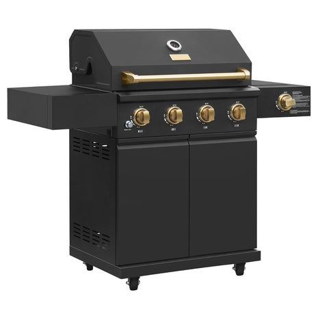 Gordon Ramsay Collections THOR Kitchen Outdoor Black 4-Burner Gas Grill