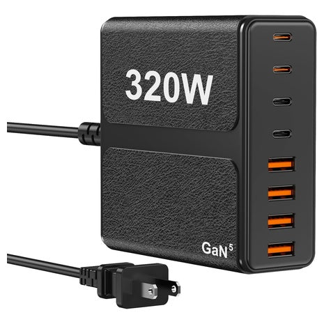 320W 8-Port USB C Charger Block