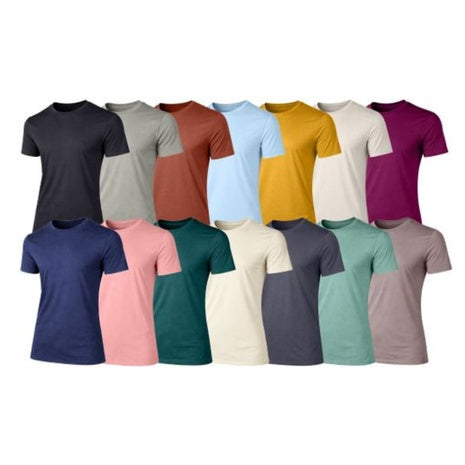 8-Pack Men's Assorted Short Sleeve Stretch Rayon Tees
