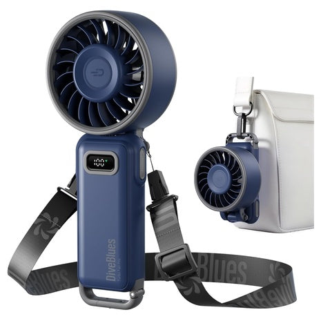 Diveblues 100-Speed Rechargeable Foldable Handheld Turbo Fan